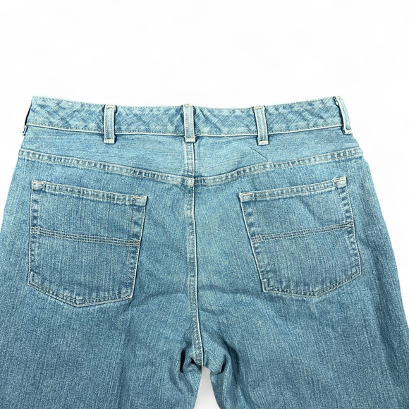 Vintage Van Heusen Jeans Mens 36x30 Blue Light Wash Relaxed Wide Leg Baggy Y2K - Picture 6 of 8